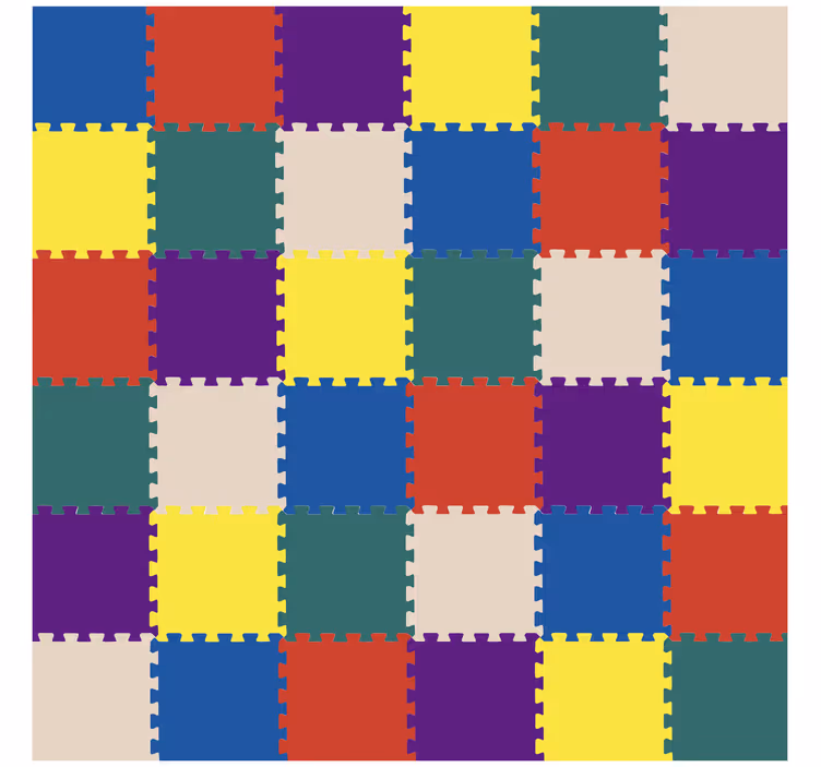 Blind children colorful squares - TenStickers