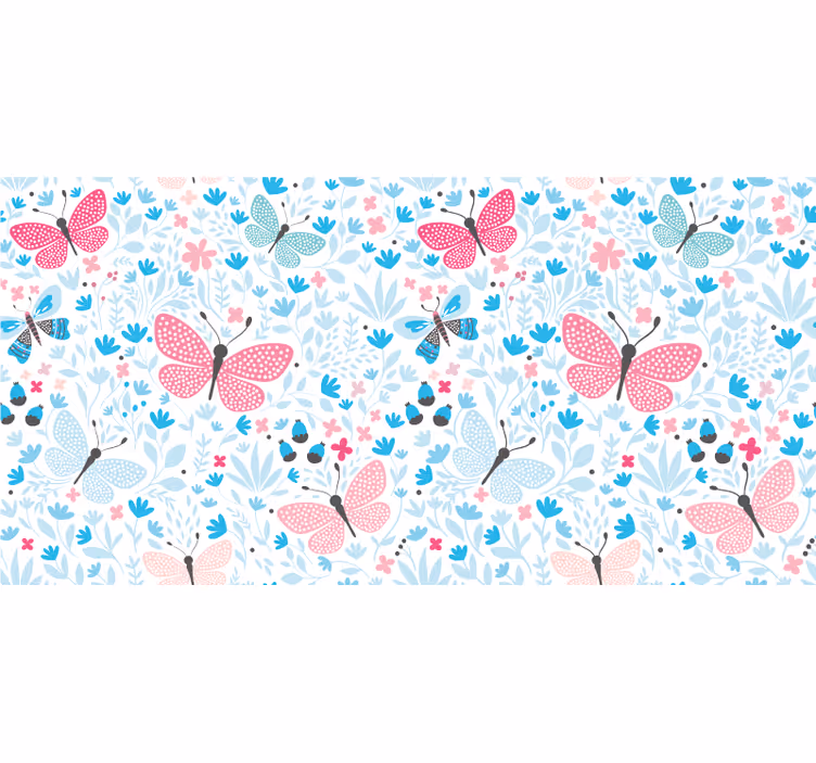 Blind children pink color with blue motifs - TenStickers