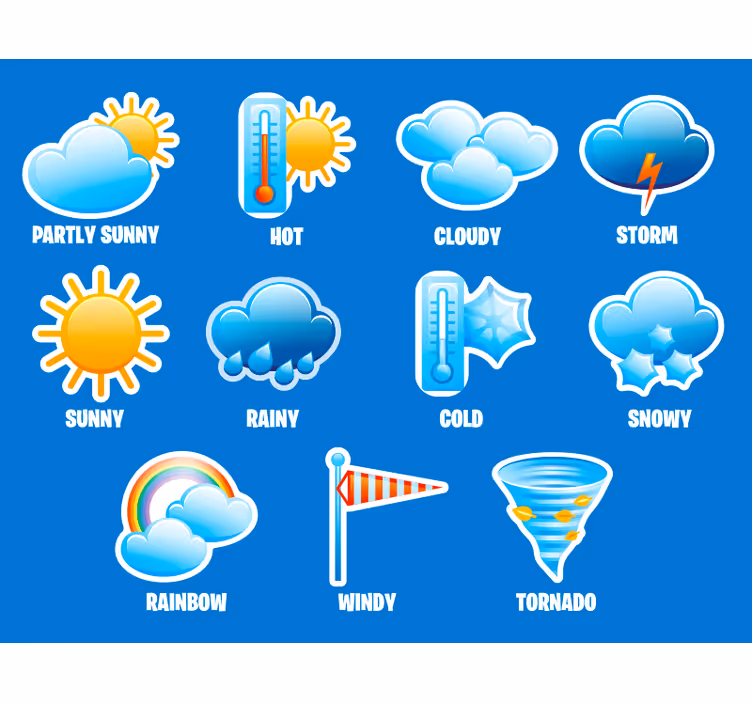 Blind children weather awareness tools - TenStickers