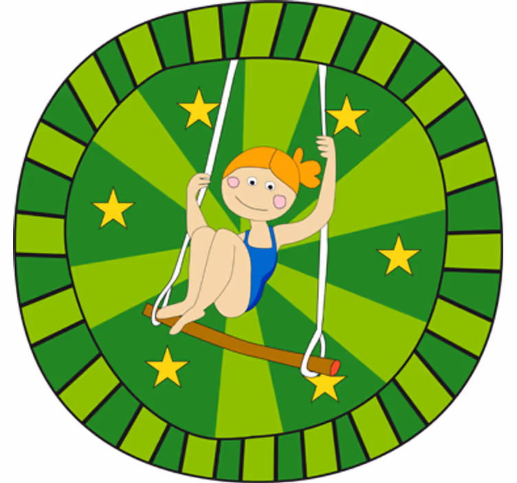 Blind children berta at the circus wall decal - TenStickers