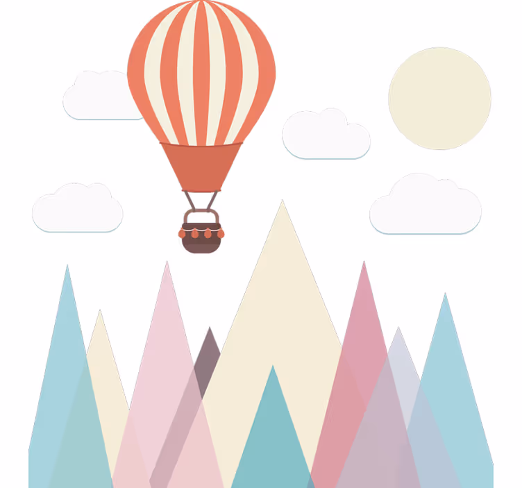 Blind children minimalist geometric landscape - TenStickers