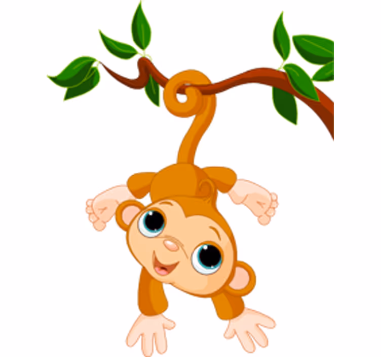 Blind children joyful little monkeys - TenStickers