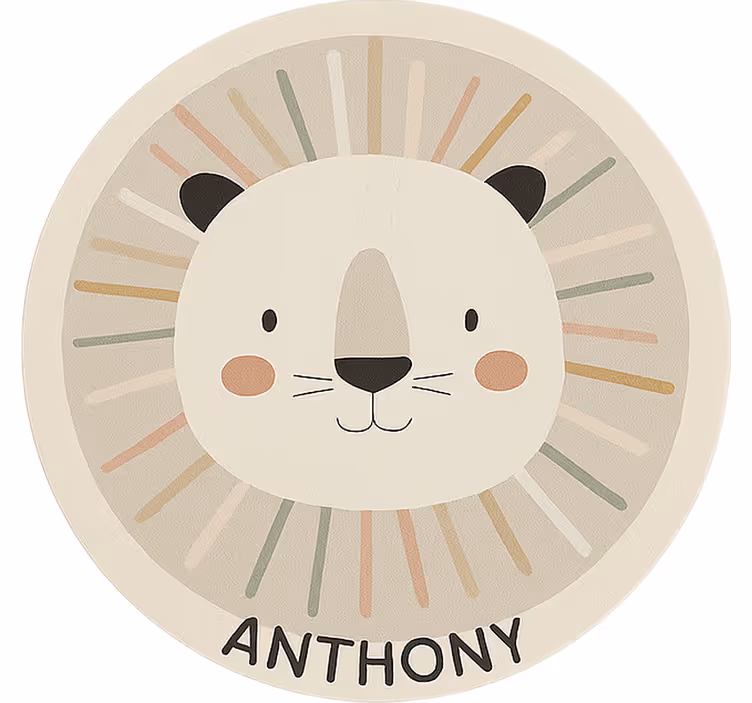 Blind children custom beige lion - TenStickers