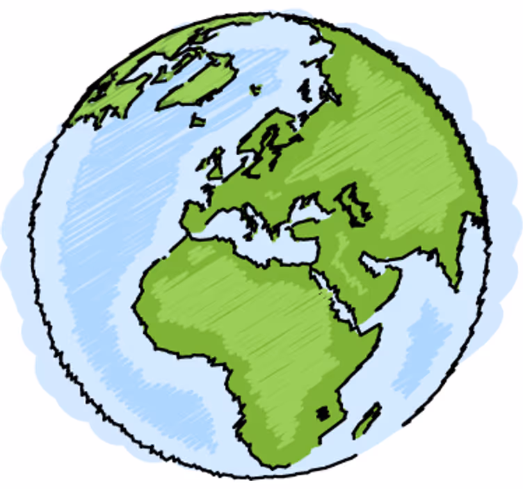 Blind children green and blue worldmap - TenStickers