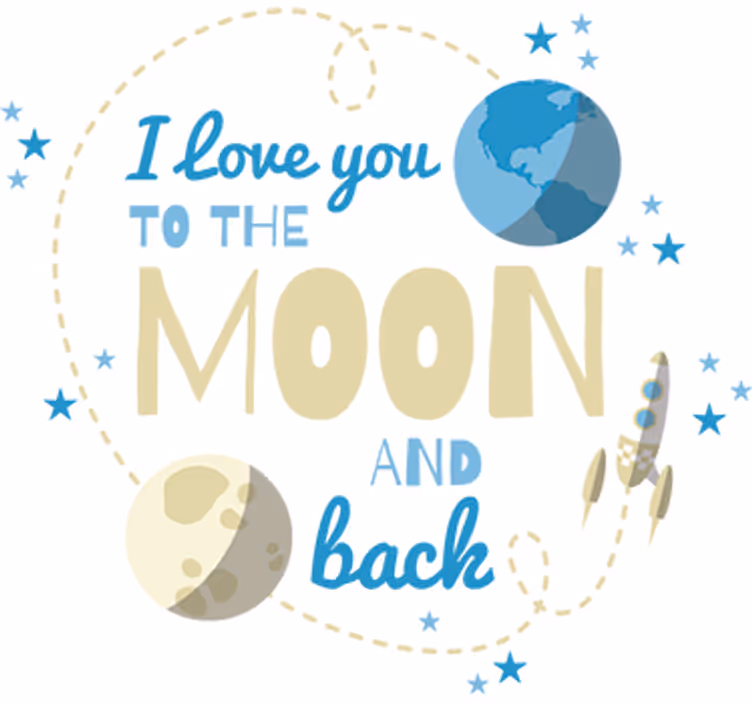 Blind children, love you to the moon and back - TenStickers