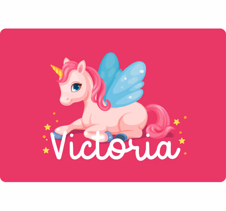 Blind children funny pink happy unicorn - TenStickers
