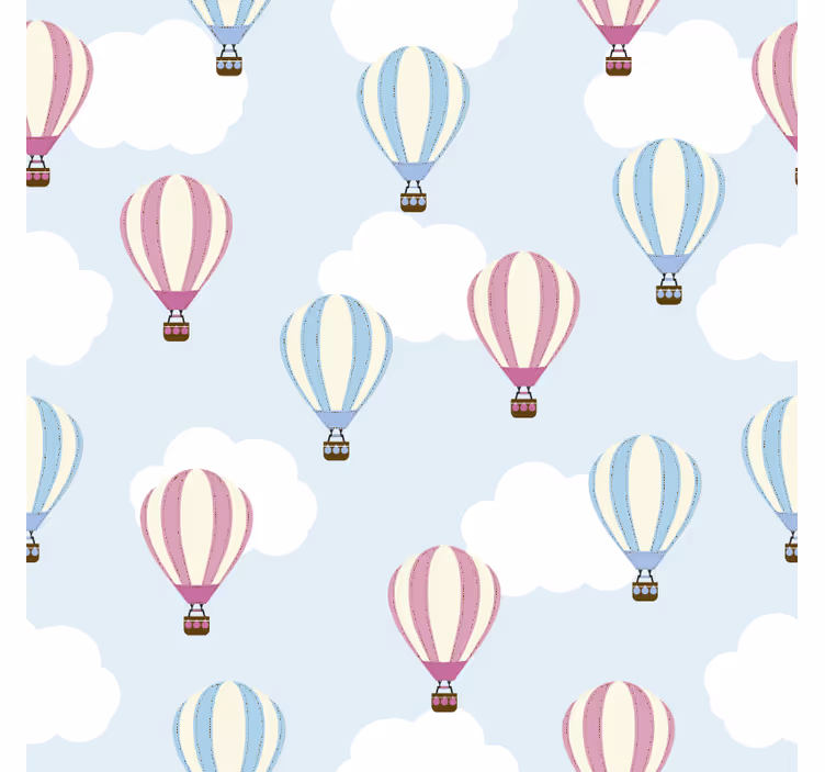 Blind children sky and balloons pattern - TenStickers