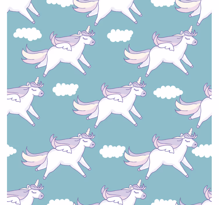 Blind children unicorn pattern fabric - TenStickers