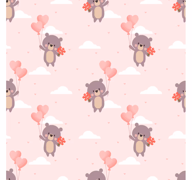 Blind children loving bear pattern blanket - TenStickers
