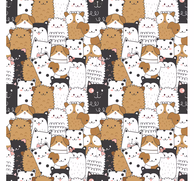 Blind children amazing seamless cute dogs - TenStickers