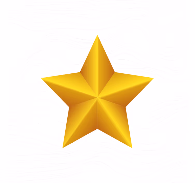 Blind children golden star tile - TenStickers