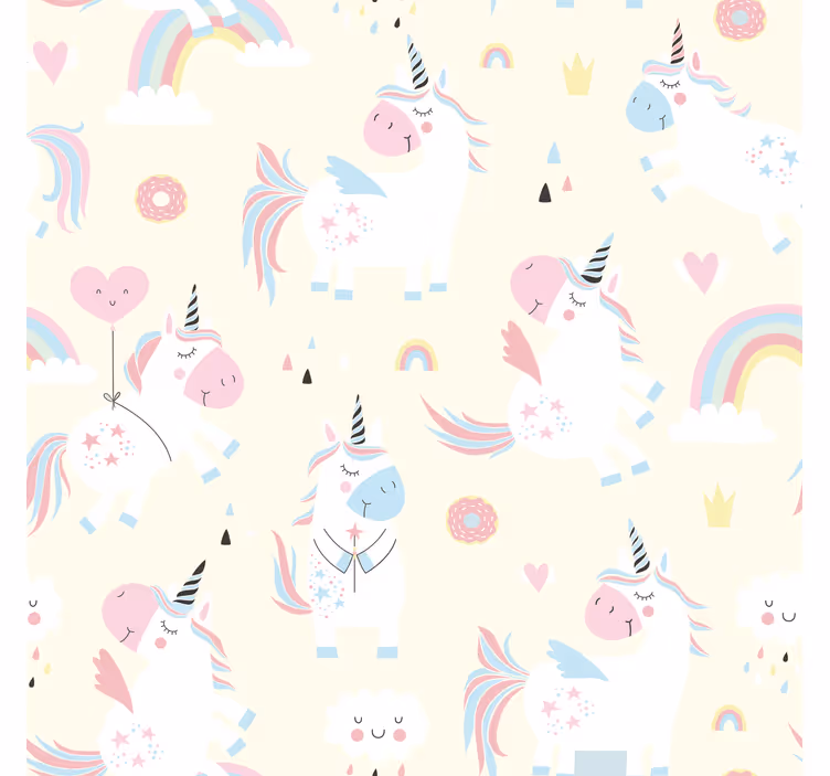 Blind children enchanted by happy unicorns - TenStickers