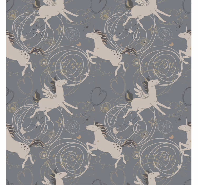 Blind children pegasus unicorns on a dark backdrop - TenStickers