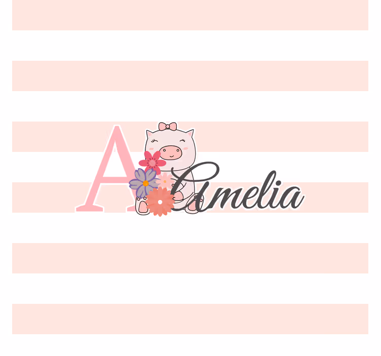 Blind children personalized cute animal piggy - TenStickers