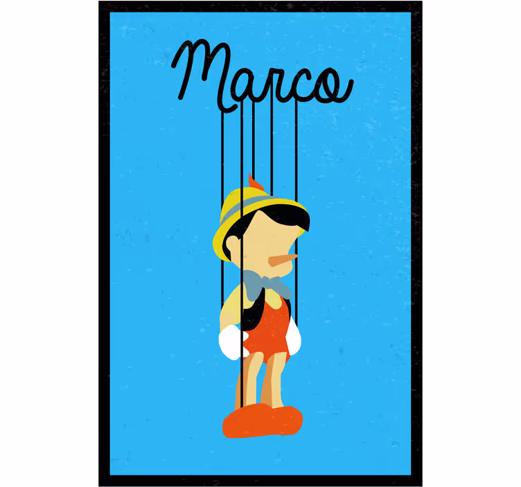 Blind children personalized pinocchio - TenStickers