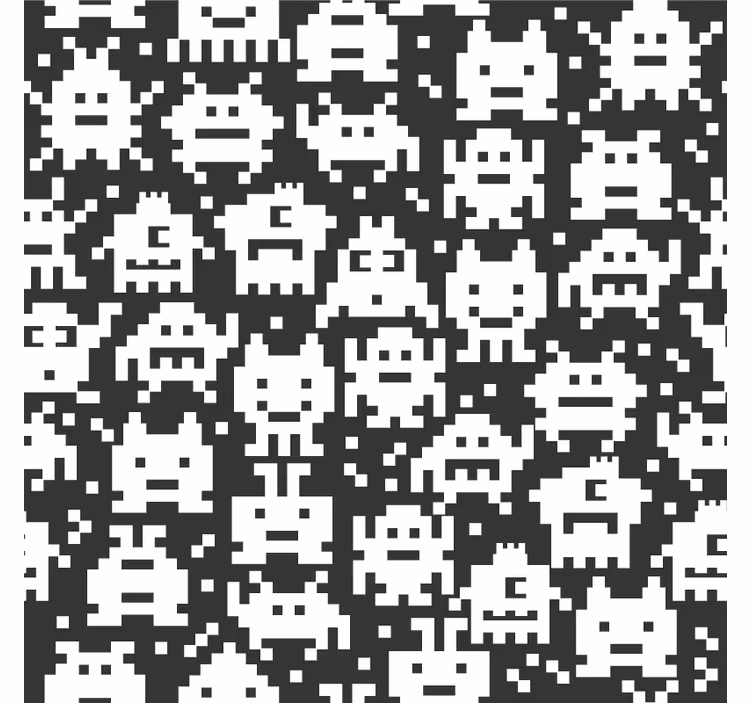 Blind children monster window video game vinyl - TenStickers
