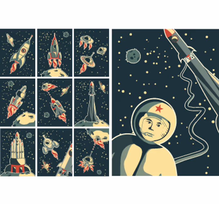 Blind children space-themed stickers - TenStickers