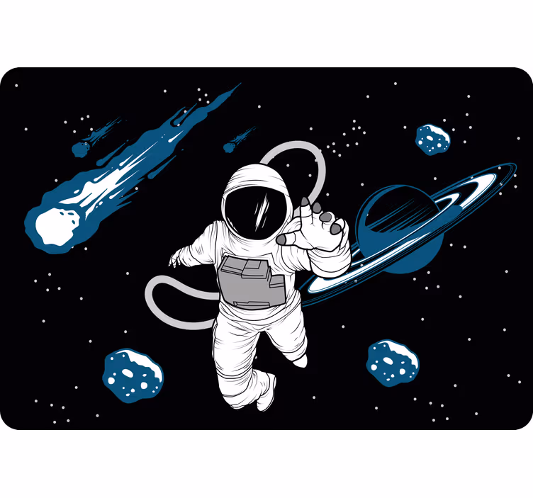 Blind children hand drawn astronaut character - TenStickers
