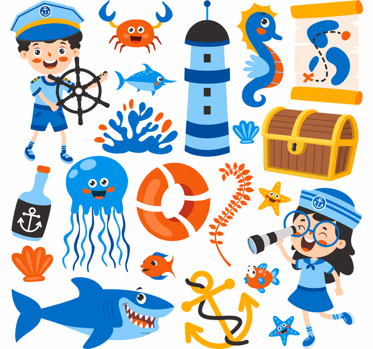 Blind children explore pirate and sea life adventures - TenStickers