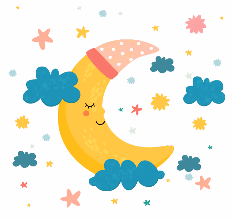 Coozy moon and star sleeping for blind children - TenStickers