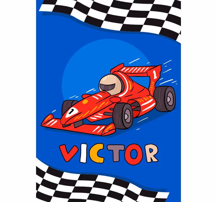 Blind children racing cars for kids - TenStickers