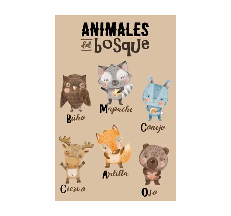 Blind children forest animals - TenStickers