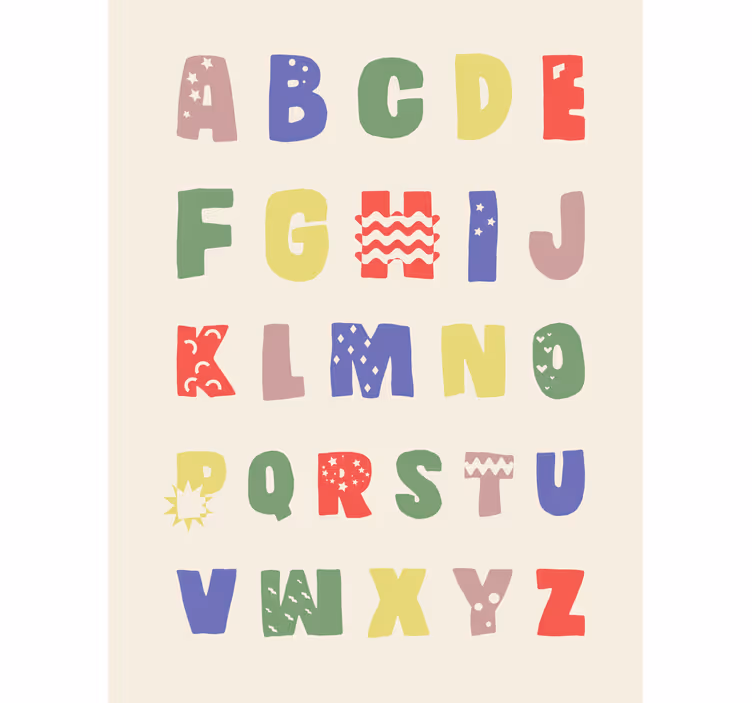 Blind children a geometric alphabet - TenStickers