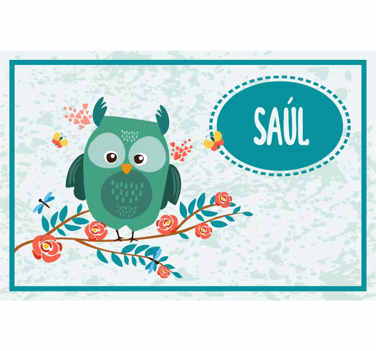 Blind children for children with owl customisable - TenStickers