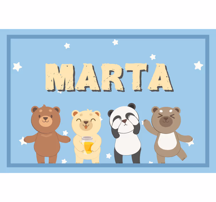 Blind children adorable bear customisable - TenStickers