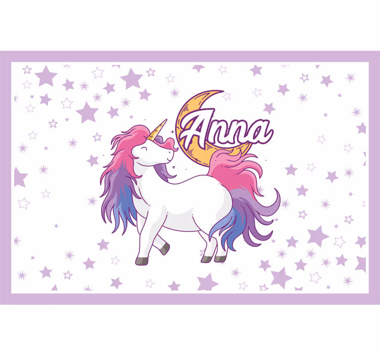 Blind children unicorn and moon - TenStickers