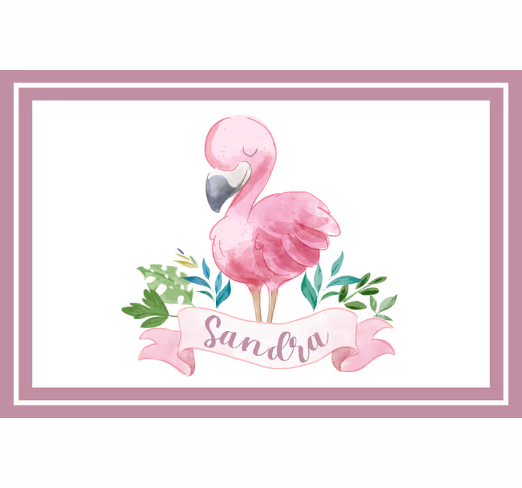 Blind children personalized flamingo kids placemat - TenStickers