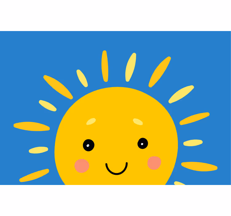 Blind children sun with face - TenStickers