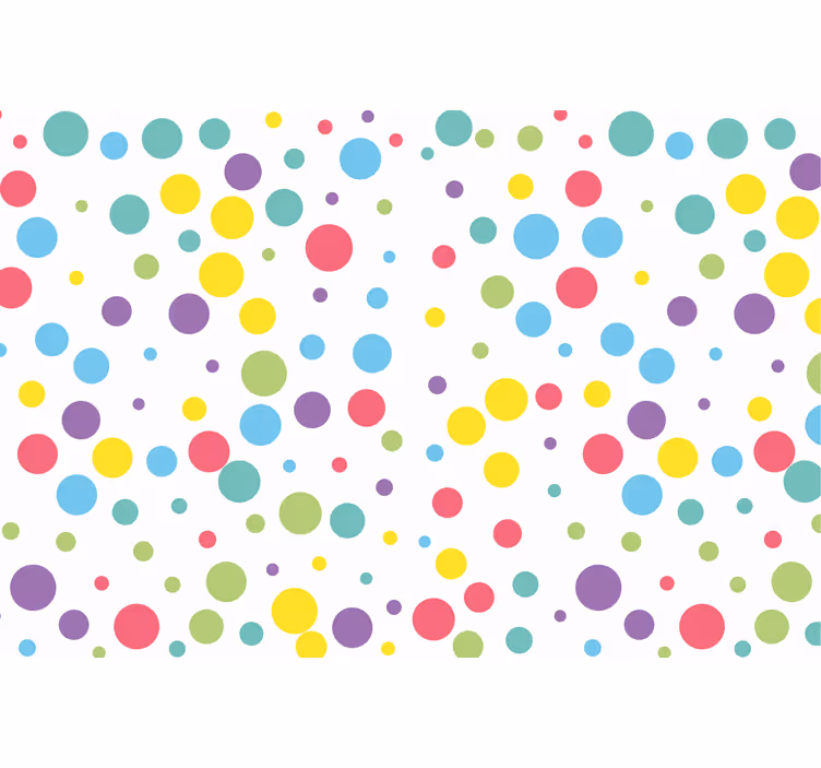 Blind children colourful polka dot pattern - TenStickers