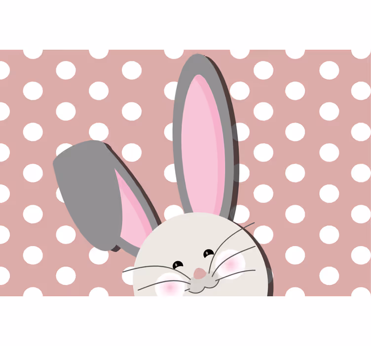 Blind children cure rabbit with one ear up - TenStickers