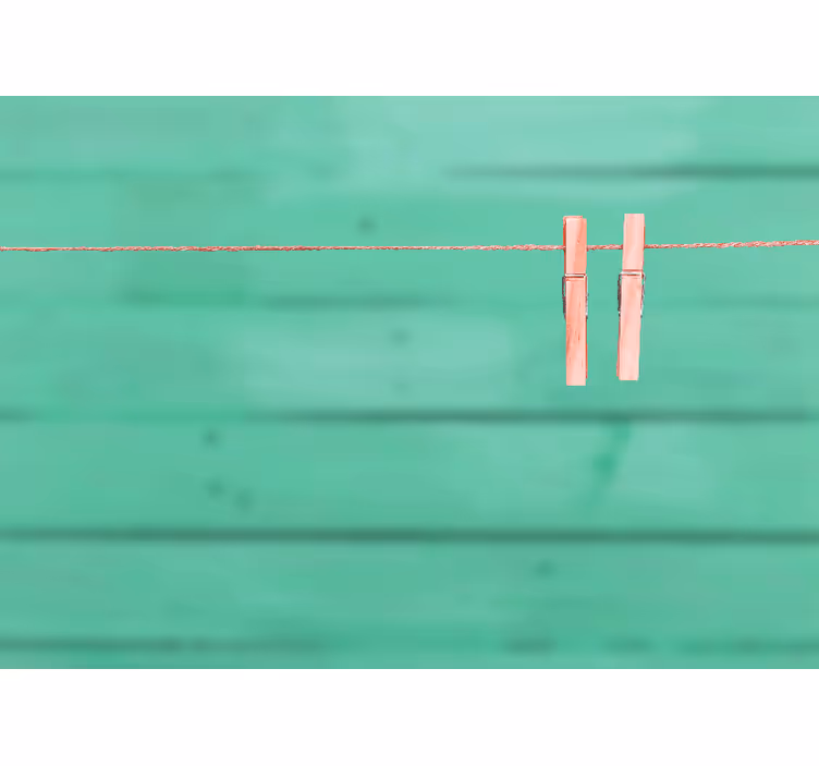 Blind kitchen laundry clips on clothesline - TenStickers