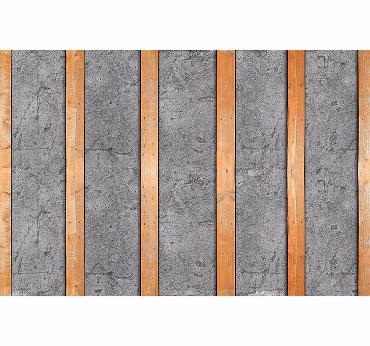 Blind kitchen wooden planks on concrete - TenStickers