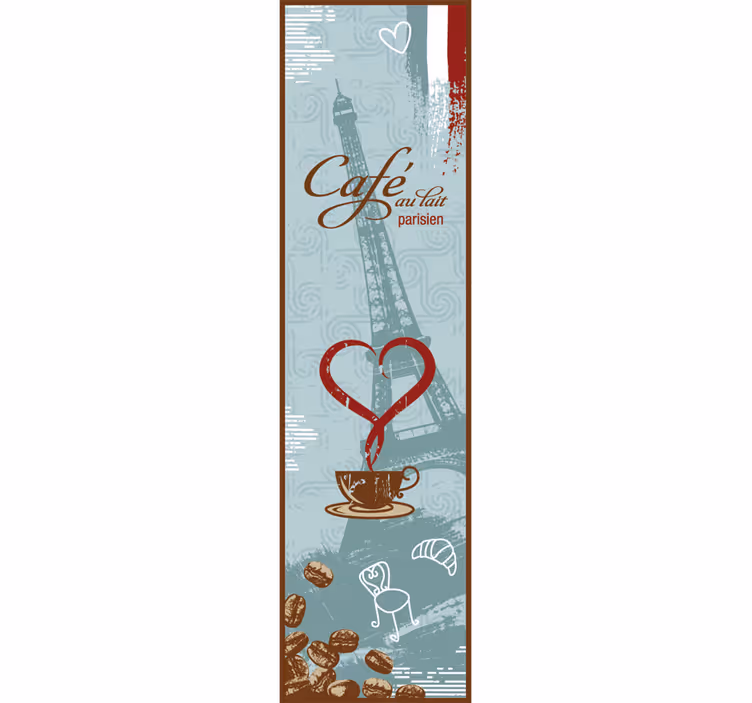 Blind kitchen coffee france fridge vinyl - TenStickers