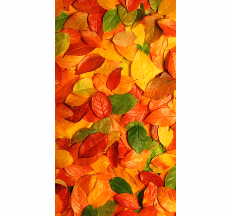 Blind kitchen autumn leaf floor vinyl decor - TenStickers