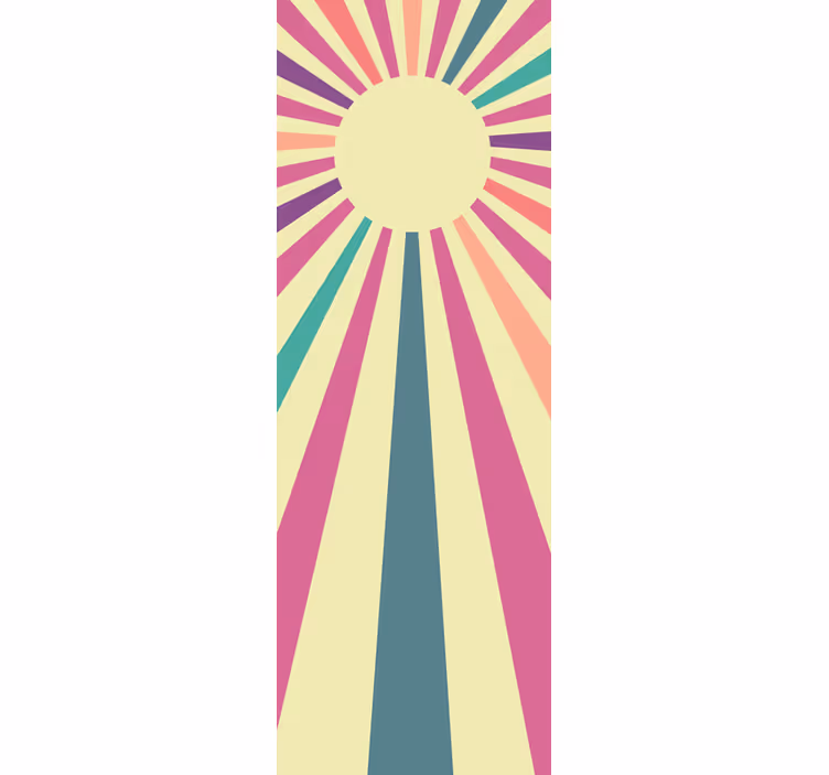 Blind kitchen 70's geometric sun refrigerator - TenStickers