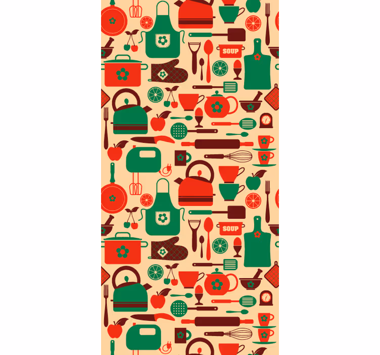 Blind kitchen cutlery cabinet vinyl - TenStickers