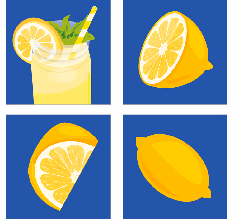 Blind kitchen lemon juice tiles - TenStickers