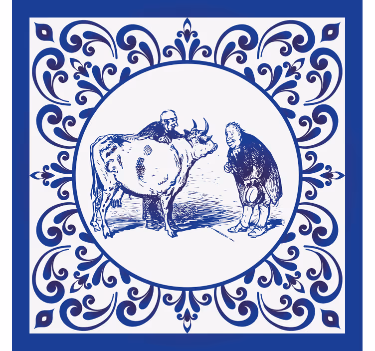 Blind kitchen men and cows - TenStickers