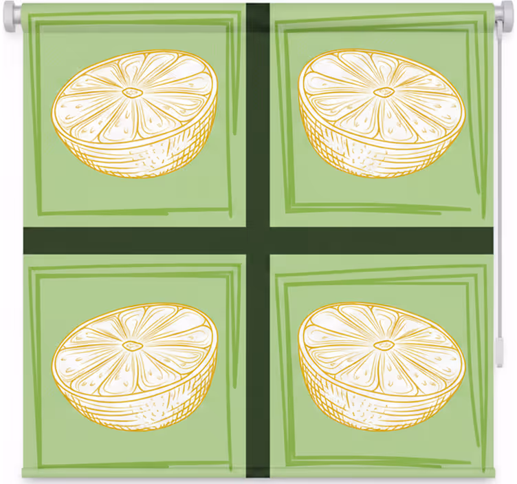 Blind kitchen hand drawn lemon citrus tiles - TenStickers