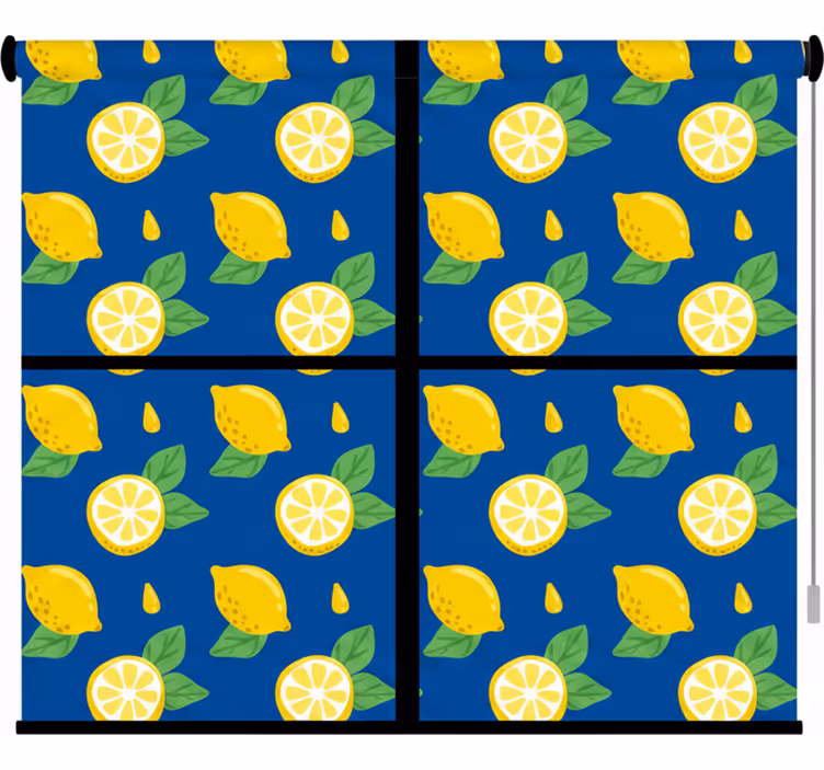 Blind kitchen hand-drawn lemon tiles - TenStickers