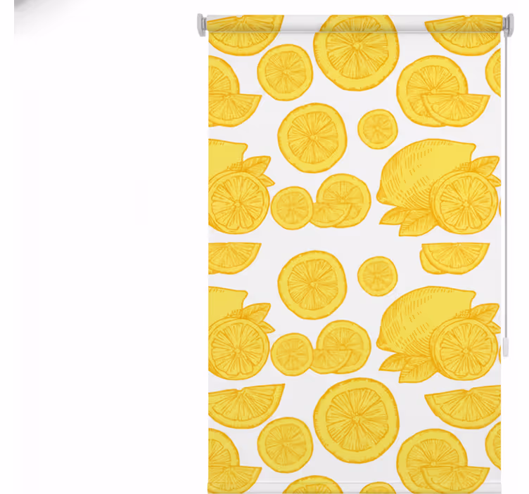 Blind kitchen orange and lemon sketch fridge - TenStickers