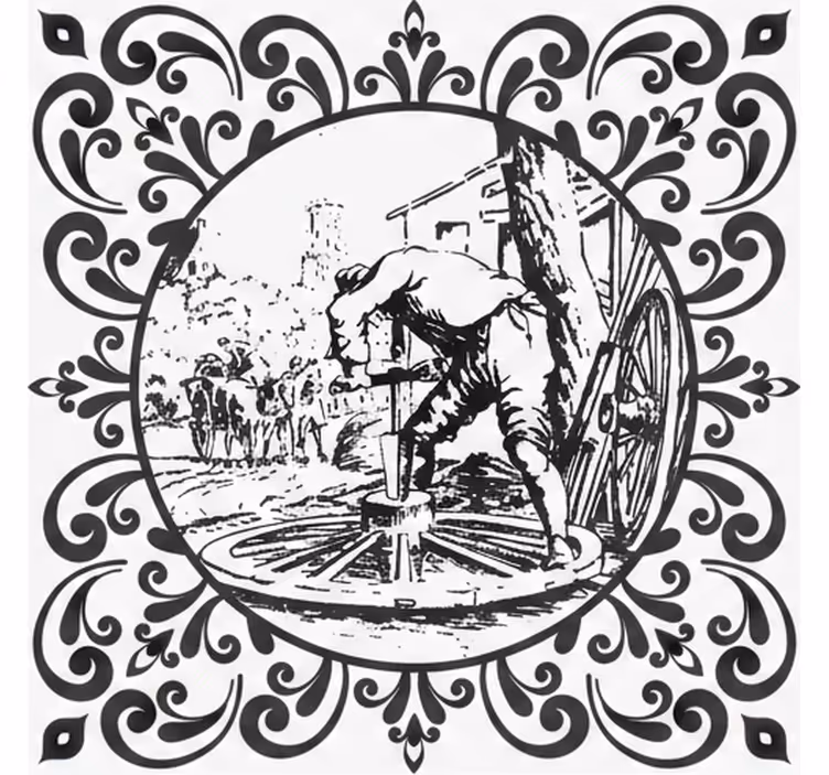 Blind kitchen man and wheel - TenStickers
