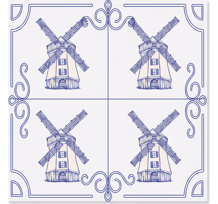 Blind kitchen four mill design - TenStickers