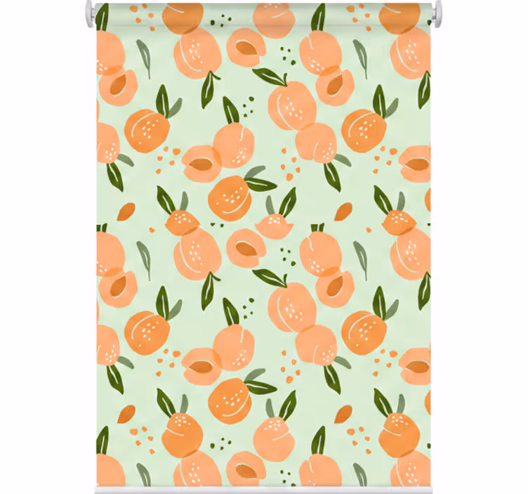 Blind kitchen peaches on green background - TenStickers