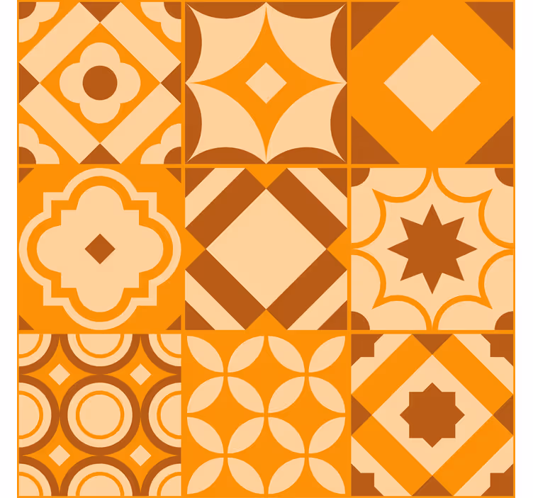Blind kitchen rustic tiles - TenStickers