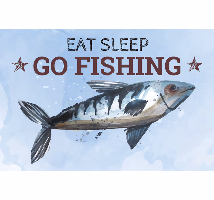 Blind blue abstract seafood - TenStickers